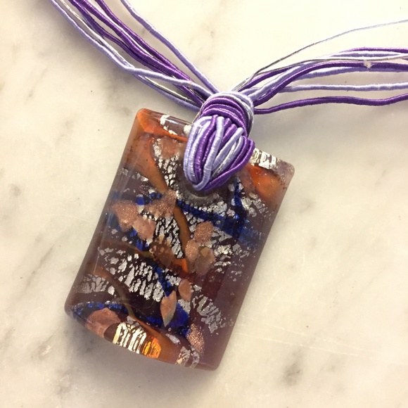 Handblown Glass Pendant Necklace - Picture 1 of 5